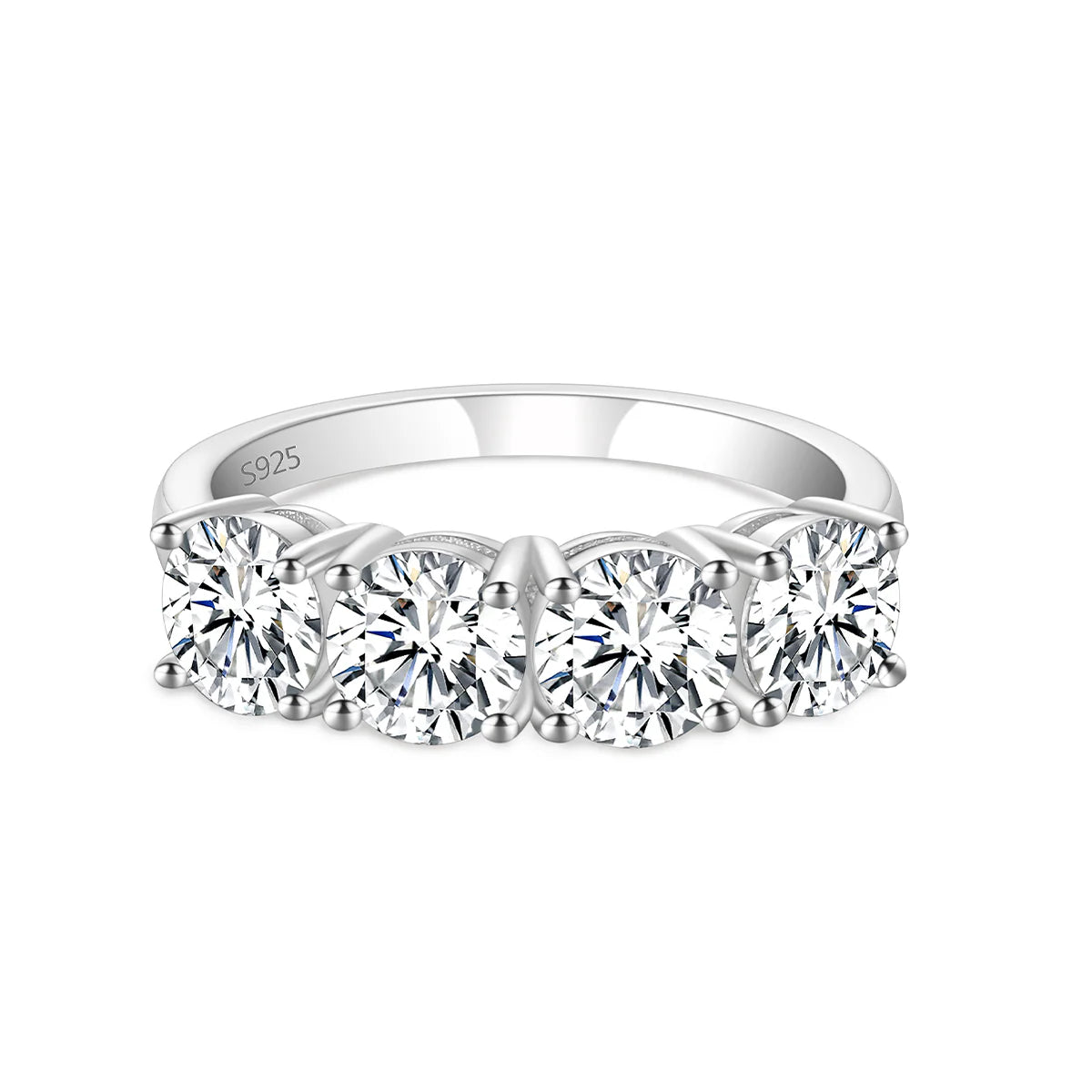 Moissanite Classic 4-Stone Ring