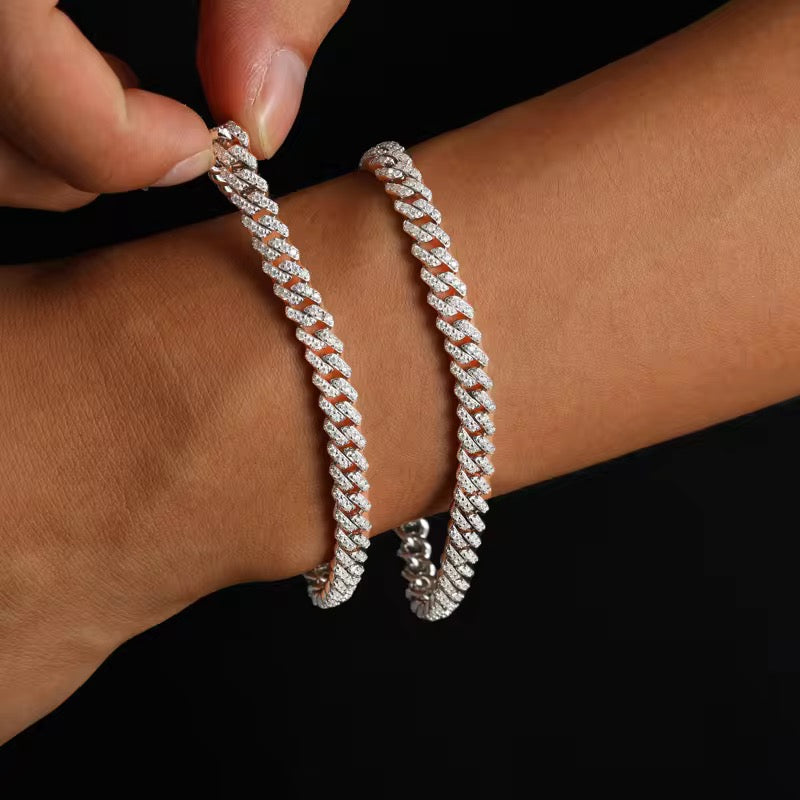 Moissanite Curb Chain Bracelet