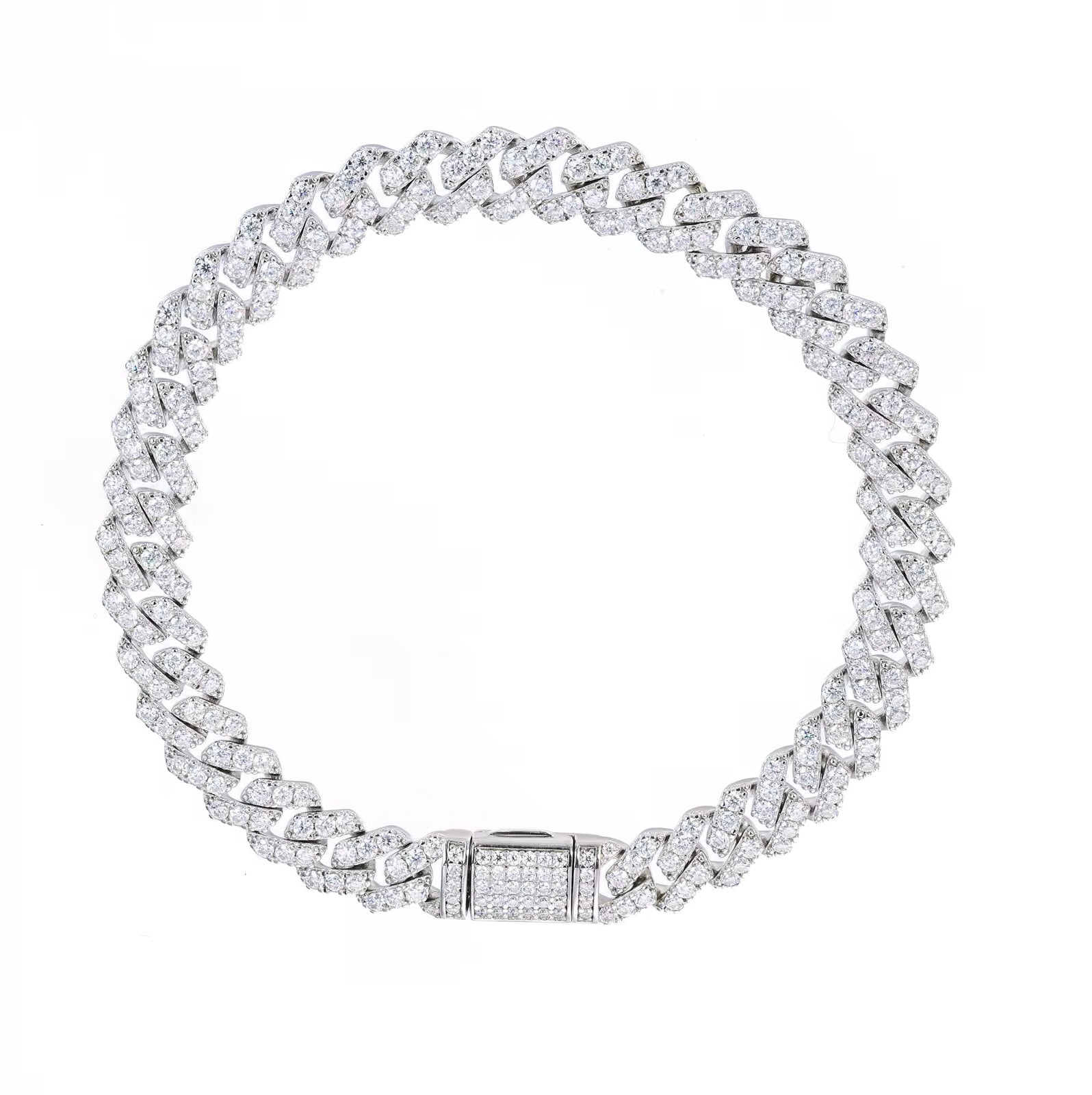 Moissanite Curb Chain Bracelet