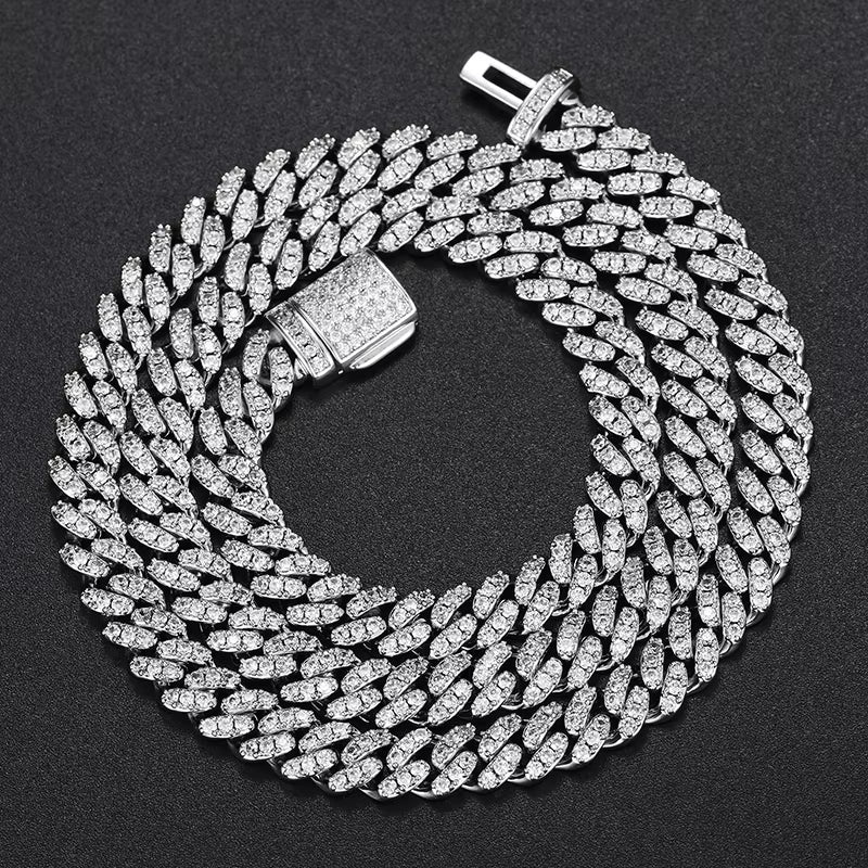 Moissanite Curb Chain Necklace