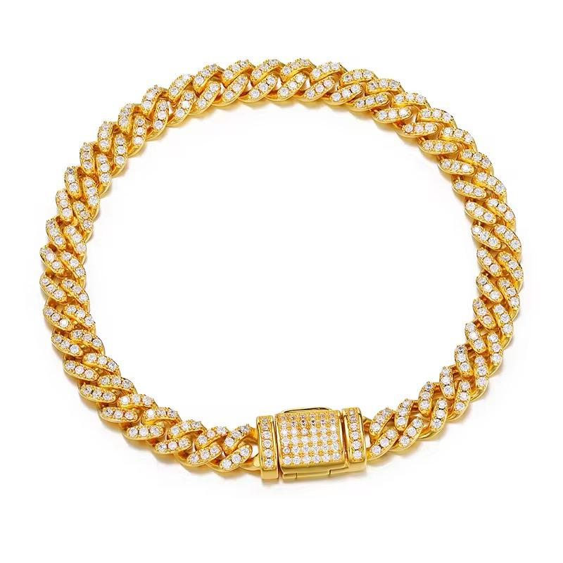 Moissanite Curb Chain Bracelet