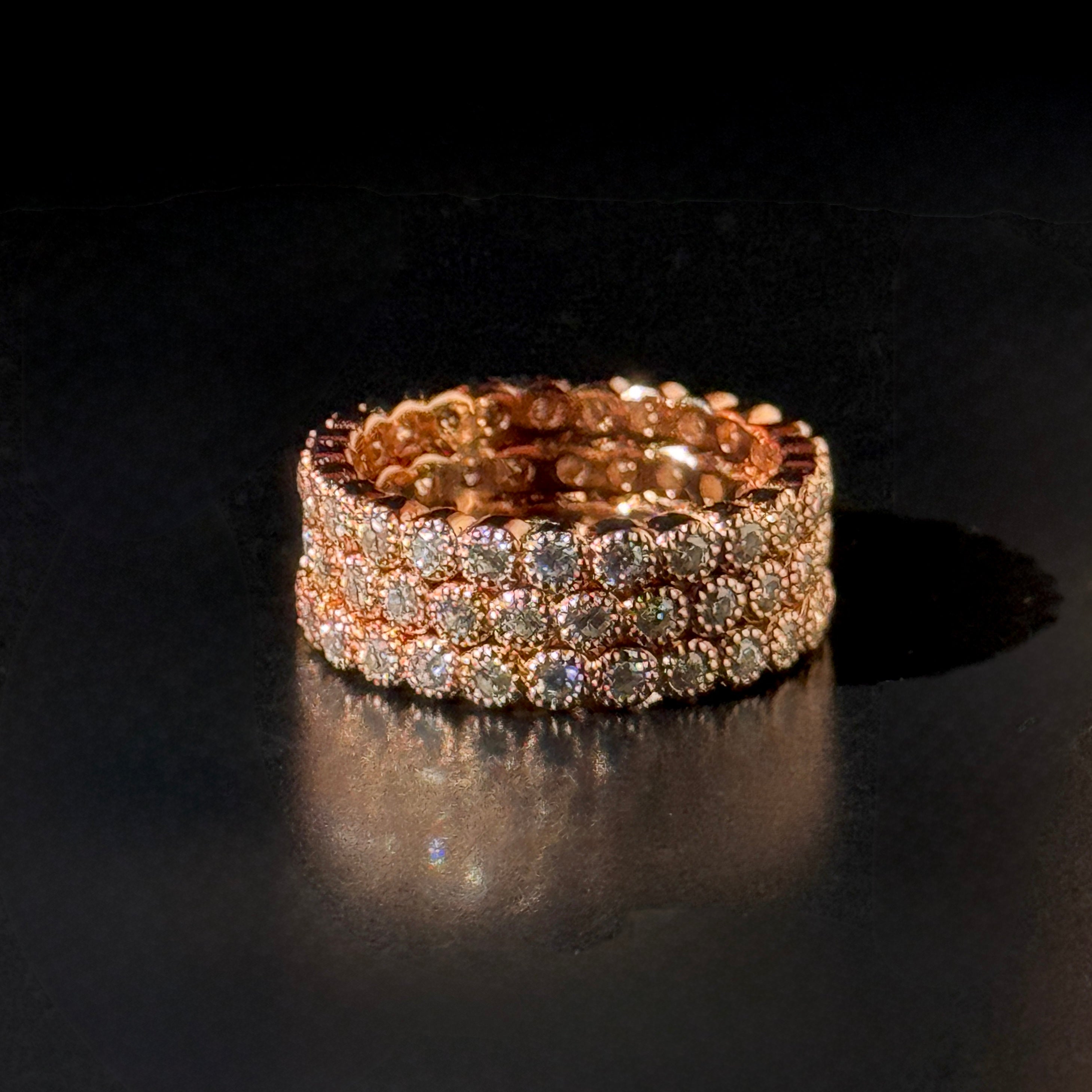 Triple Halo Eternity Ring