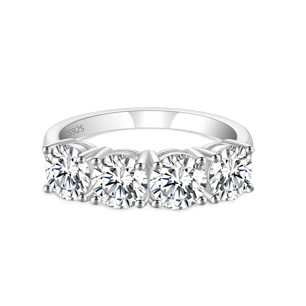 Moissanite Classic 4-Stone Ring