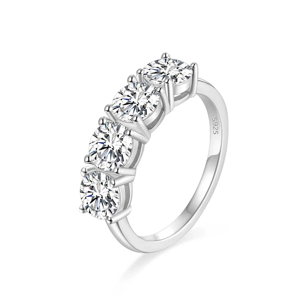 Moissanite Classic 4-Stone Ring