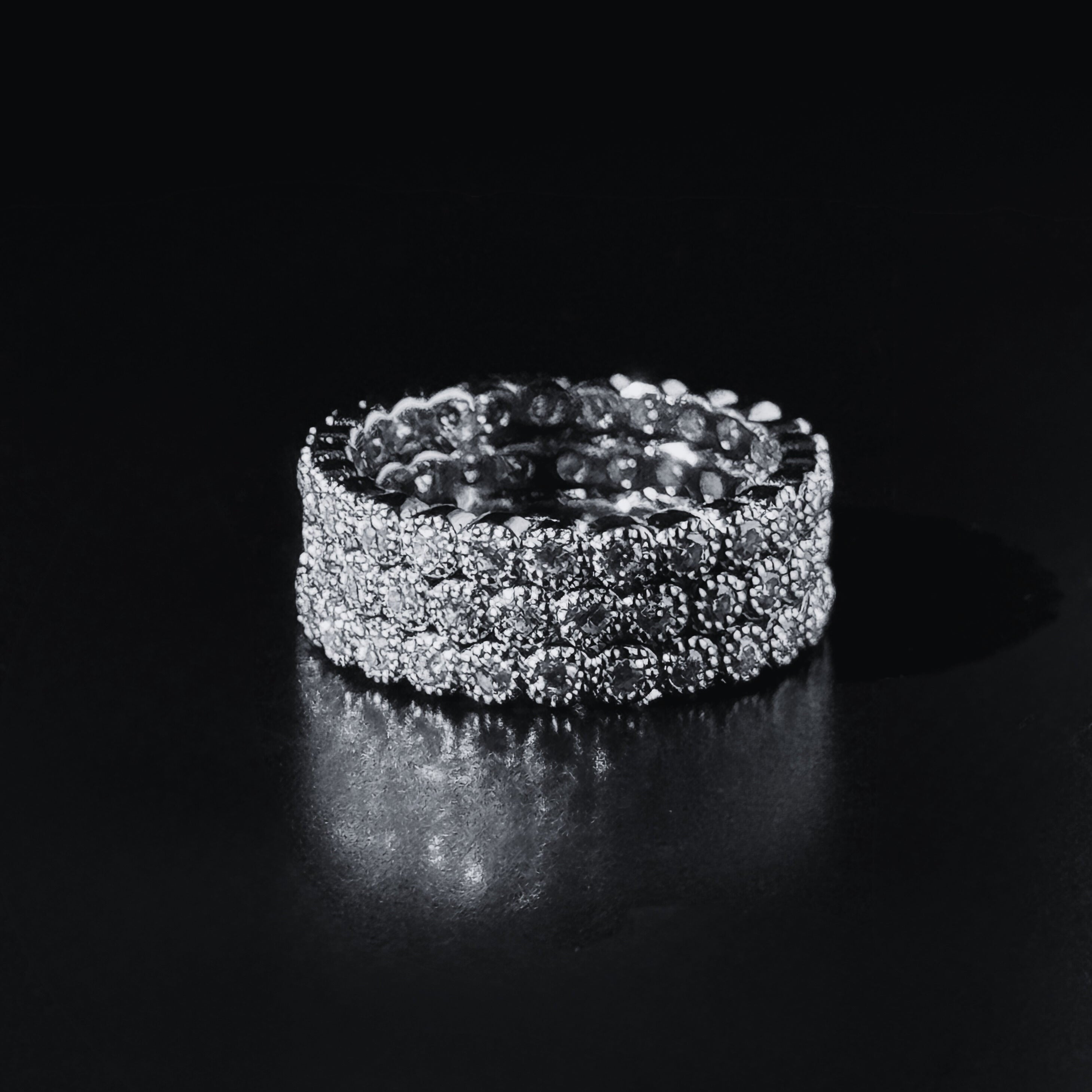Triple Halo Eternity Ring