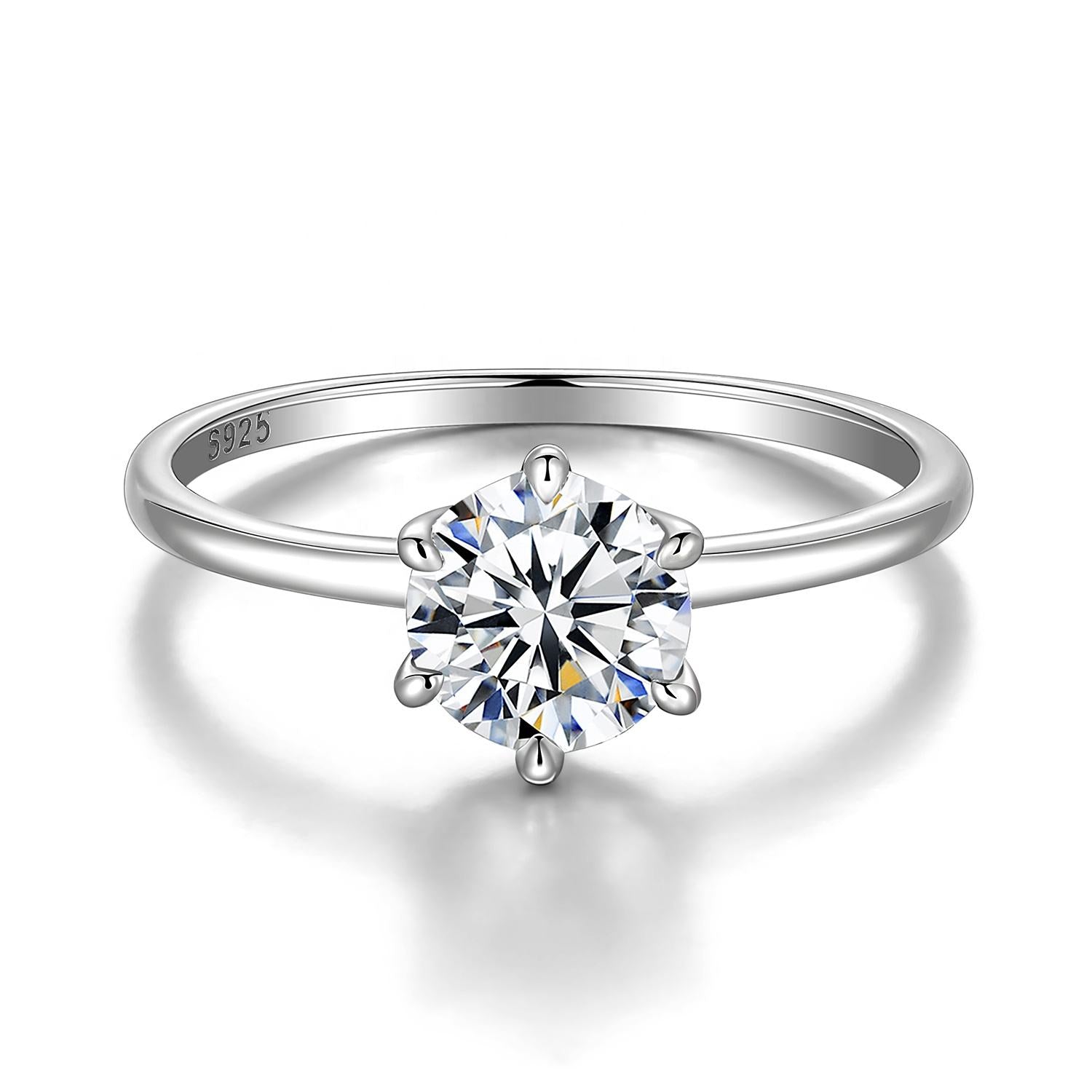 Moissanite Classic Solitaire Ring