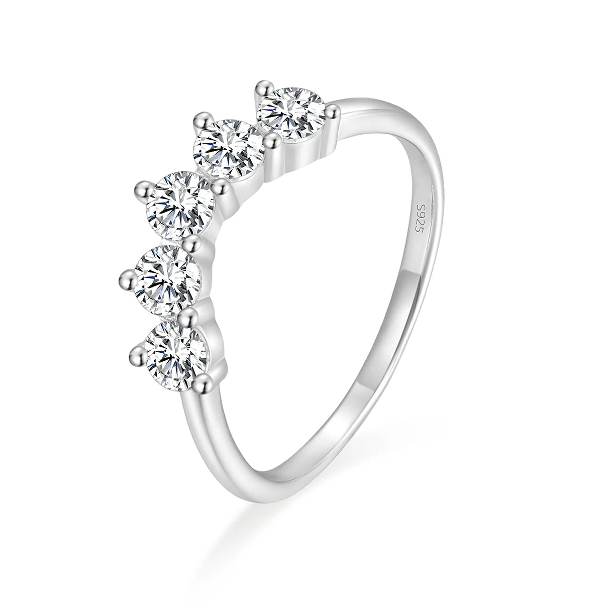 Moissanite Curved Band